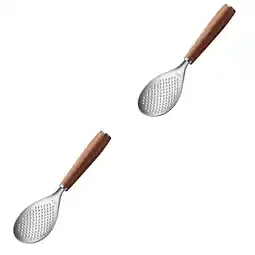 Walmart Raindrops 2pcs Practical Rice Spoon Stainless Steel Rice Spoon for Home Restaurant Use offer