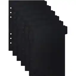 Walmart 6 Pcs A5 Loose Leaf Divider Page Envelopes Notebook Refillable Notepads Binder The Black offer
