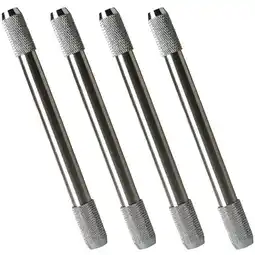 Walmart 4Pcs Metal Pencil Extenders for Short Pencils with Non Slip Grip Silver Color Portable Art Supplies offer