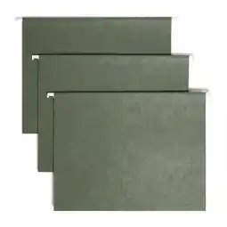 Walmart Smead Hanging Folders 1/3-Cut Tabs Standard Green 25/BX Letter (64035) offer