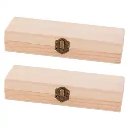 Walmart 2 Pcs Wooden Pencil Case Erasable Double Portable Student Khaki offer