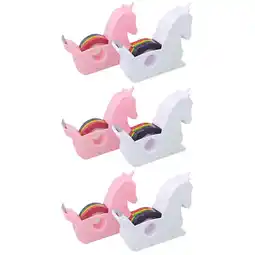 Walmart Raindrops 6 Pcs Cartoon Tape Holder Tabletop Small Tape Cutter Practical Tape Dispenser Tape Stand offer