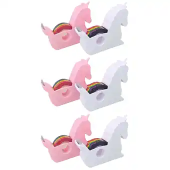 Walmart Raindrops 6 Pcs Cartoon Tape Holder Tabletop Small Tape Cutter Practical Tape Dispenser Tape Stand offer