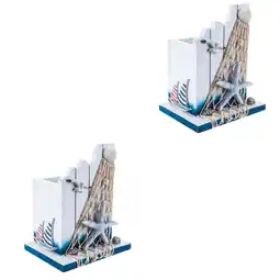 Walmart 2 Pcs Wooden Pen Holder for Home Container Desk Beige Paper Dryer Office White offer