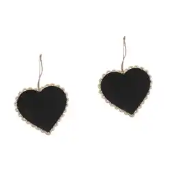 Walmart Raindrops 2pcs Heart Shaped Hanging Wooden Blackboard Chalkboard Wordpad Message Board offer