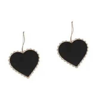 Walmart Raindrops 2pcs Heart Shaped Hanging Wooden Blackboard Chalkboard Wordpad Message Board offer