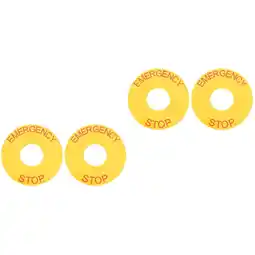 Walmart Raindrops 4 pcs Emergency Stop Label Decal Sticker for Industrial Machinery Electrical Devices offer
