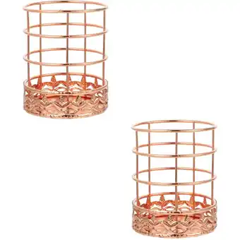 Walmart Set of 2 Drawer Cartoon Round Pen Holder Rose Gold Stationery Storage Container offer