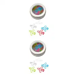Walmart Raindrops 48 pcs Metal Paper Clips Portable Paper Clamps Plane-shaped Files Clamps offer