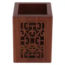 Walmart Raindrops 2 pcs Simple Desktop Pen Container Decorative Brush Pot for Home Office (Wood) offer
