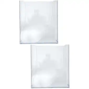 Walmart Raindrops 2pcs Transparent Magazine Holder Wall Mounted File Rack Paper Materials Box offer