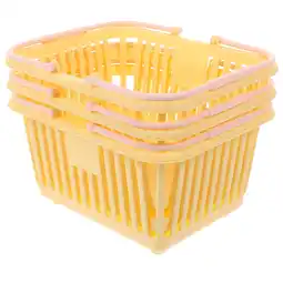 Walmart 3 Pcs Storage Basket Organizer Mini Shopping Containers for Food Child Yellow offer