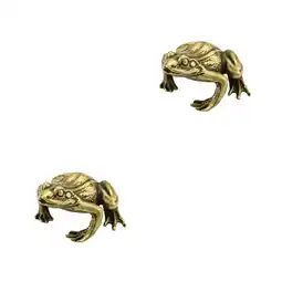 Walmart 2 pcs Frog-shaped Tea Pet Unique Home Ornaments Vintage Paperweight Decor offer