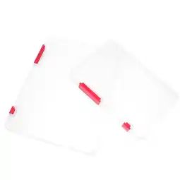Walmart 2 Pcs File Organizer Bin File Storage Box Document Box Office 30.5X23X2CM Red offer