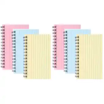 Walmart 6 pcs Portable Index Cards Coil Notepads Index Cards Memo Pads Office Spiral Memo Pads offer