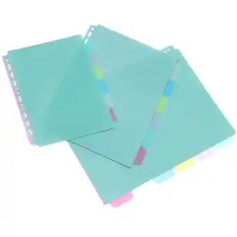 Walmart unbranded 3 Sets Lined Binder Clips Binder Dividers Large Size Dividers 31.60X23.50X0.10CM offer
