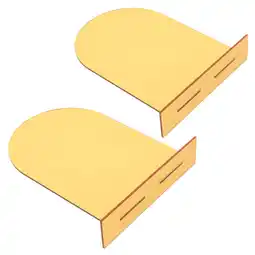 Walmart 2 Pcs File Organizer Book Ends Bookends Stand Clear Shelf Office Orange offer