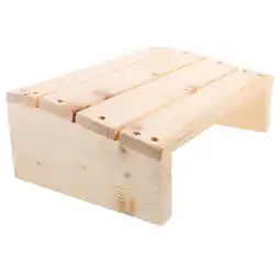 Walmart Beige Wooden Foot Rest Stool for Home Use Comfortable Tilted Design Supports Standing 1pc offer