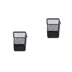 Walmart Raindrops 2pcs Metal Pen Pot Square Mesh Pencil Holder Container Organizer (Black) offer