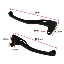 Walmart Pair Aluminum Black 8MM Motorcycle Handle Front Brake Lever w/Clutch Universal offer