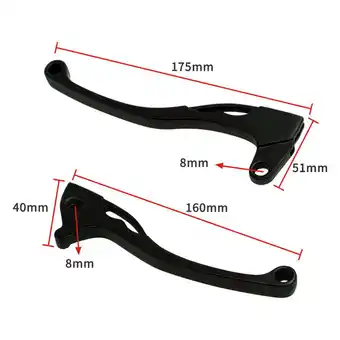 Walmart Pair Aluminum Black 8MM Motorcycle Handle Front Brake Lever w/Clutch Universal offer