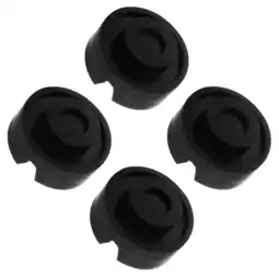 Walmart 4 Pcs Portable Rubber Back-up Block Jack Stand Base Pads 7X7cm Black offer