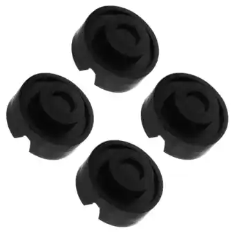 Walmart 4 Pcs Portable Rubber Back-up Block Jack Stand Base Pads 7X7cm Black offer