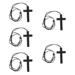 Walmart Raindrops 5pcs Car Rear View Mirror Pendant Car Charm Wooden Cross Pendant Vehicle Interior Decor offer