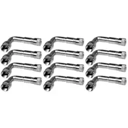 Walmart Raindrops 12 Pcs 90 Degree Brass Air Stem with Extension Adapter for Car Truck Motorcycle(Silver) offer