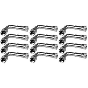 Walmart Raindrops 12 Pcs 90 Degree Brass Air Stem with Extension Adapter for Car Truck Motorcycle(Silver) offer