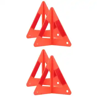 Walmart Raindrops 4 Sets Side Of The Road 3D Plastic Safety Triangle Sturdy Car Warning Sign offer