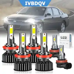Walmart IVBDQV for Nissan Maxima 2016 2017 2018 High/Low Beam LED Headlight Bulbs Combo Fog light 6pcs offer