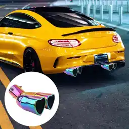 Walmart Car Modified Tail Throat Love Tail Throat Out of Two Double Pipe Heart-Shaped Exhaust Pipe offer