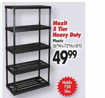 Ocean State Job Lot Maxit 5 Tier Heavy Duty offer