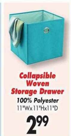 Ocean State Job Lot Collapsible Woven Storage Drawer offer