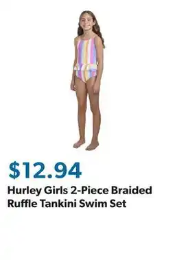 Sam's Club Hurley Girls 2-Piece Braided Ruffle Tankini Swim Set offer