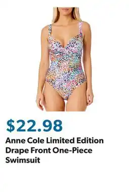 Sam's Club Anne Cole Limited Edition Drape Front One-Piece Swimsuit offer