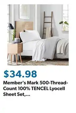Sam's Club Member's Mark 500-Thread-Count 100% TENCEL Lyocell Sheet Set, Assorted Sizes offer