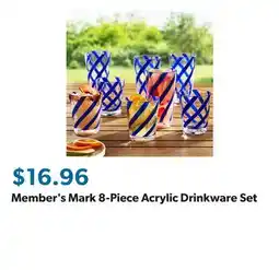 Sam's Club Member's Mark 8-Piece Acrylic Drinkware Set offer