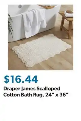 Sam's Club Draper James Scalloped Cotton Bath Rug, 24 x 36 offer