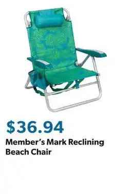 Sam's Club Member's Mark Reclining Beach Chair offer