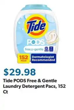 Sam's Club Tide PODS Free & Gentle Laundry Detergent Pacs, 152 Ct offer