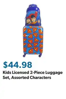 Sam's Club Kids Licensed 2-Piece Luggage Set, Assorted Characters offer