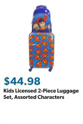 Sam's Club Kids Licensed 2-Piece Luggage Set, Assorted Characters offer