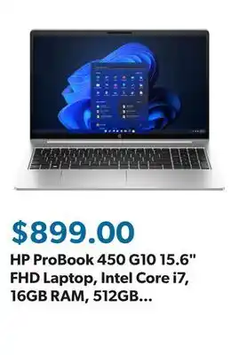 Sam's Club HP ProBook 450 G10 15.6 FHD Laptop, Intel Core i7, 16GB RAM, 512GB SSD, Windows 11 Pro offer