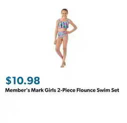 Sam's Club Member's Mark Girls 2-Piece Flounce Swim Set offer