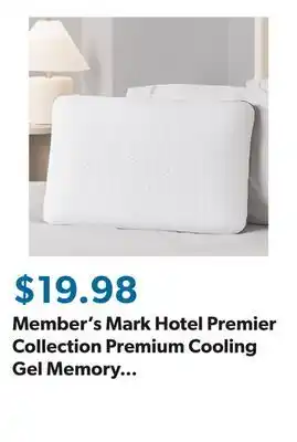 Sam's Club Member's Mark Hotel Premier Collection Premium Cooling Gel Memory Foam Pillow, Assorted Sizes offer