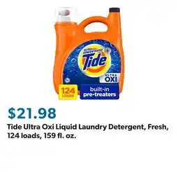 Sam's Club Tide Ultra Oxi Liquid Laundry Detergent, Fresh, 124 loads, 159 fl. oz offer