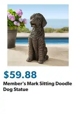 Sam's Club Member's Mark Sitting Doodle Dog Statue offer