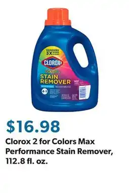 Sam's Club Clorox 2 for Colors Max Performance Stain Remover, 112.8 fl. oz offer